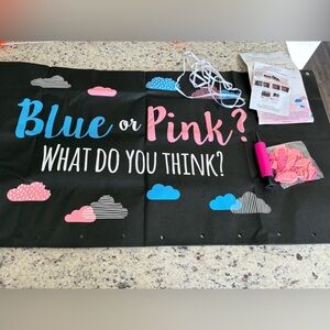 Gender Reveal Party Banner - Blue and Pink